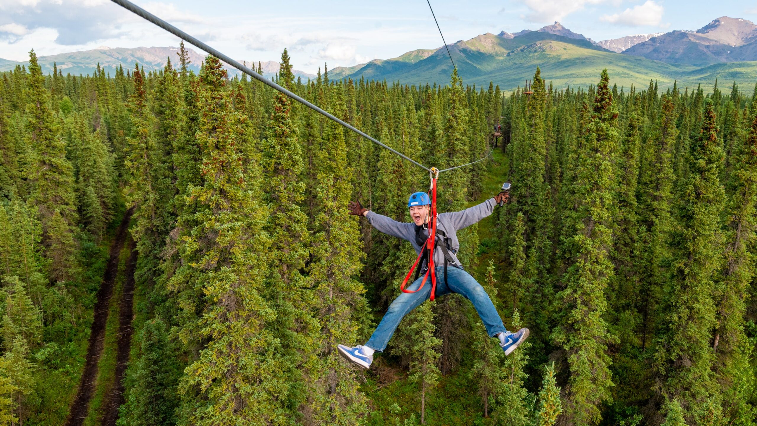 ziplining in Denali Alaska